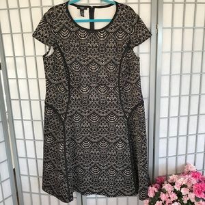 NWOT. Black and gold dress